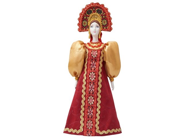 Подарочный набор: кукла фарфоровая, чай "Малина с мятой"