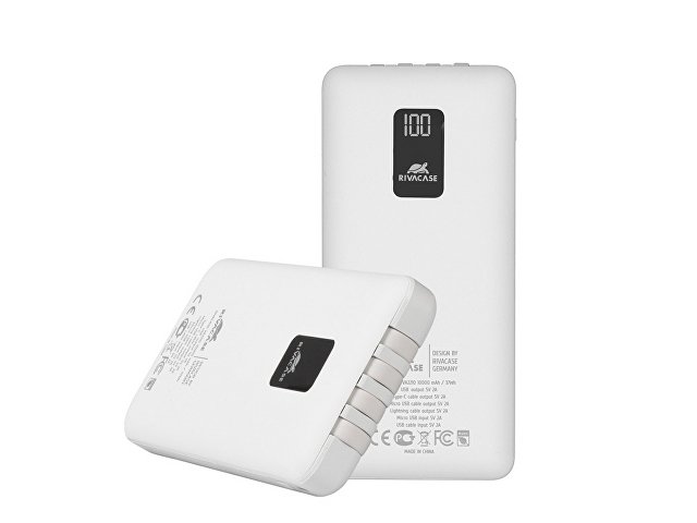 Внешний аккумулятор с дисплеем и встроенными кабелями VA2210, 10000 mAh thumbnail