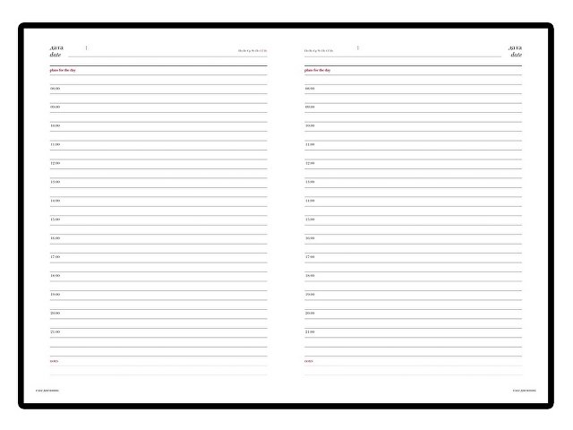 Ежедневник недатированный А5 «Sidney Nebraska» с белым срезом