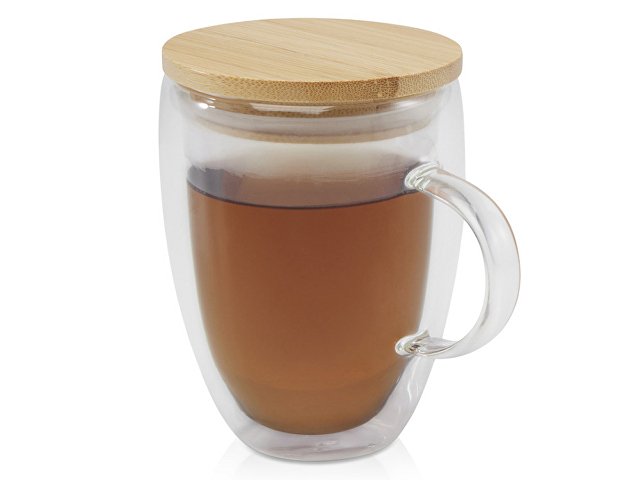 Кружка с бамбуковой крышкой «Leona» thumbnail