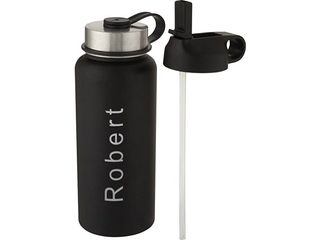 Бутылка спортивная «Supra» с вакуумной изоляцией и 2 крышками thumbnail