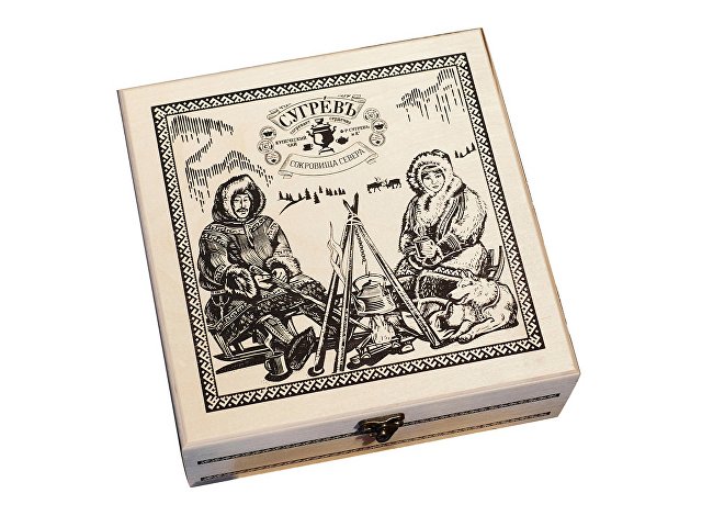 Подарочный набор c чаем «Сокровища Севера» в деревянной шкатулке thumbnail