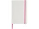 Блокнот Spectrum A5 с белой бумагой и цветной закладкой, белый/розовый