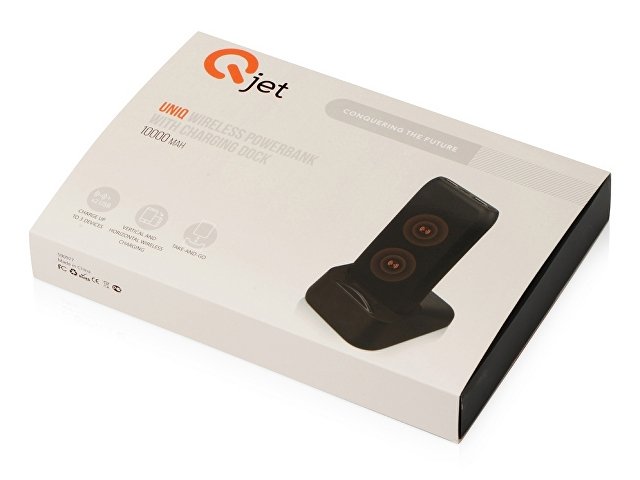 Беспроводное портативное зарядное устройство с зарядной станцией «UnIQ», 10000 mAh thumbnail