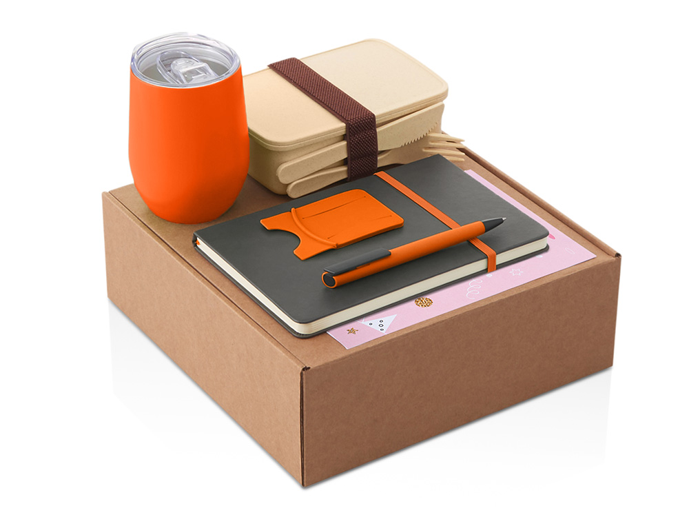 Набор «Refreshment» с термокружкой, блокнотом, ручкой и ланчбоксом