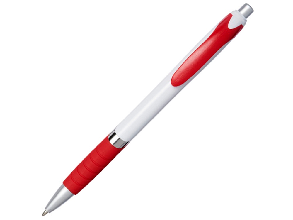 Шариковая ручка Turbo в белом корпусе, белый,красный