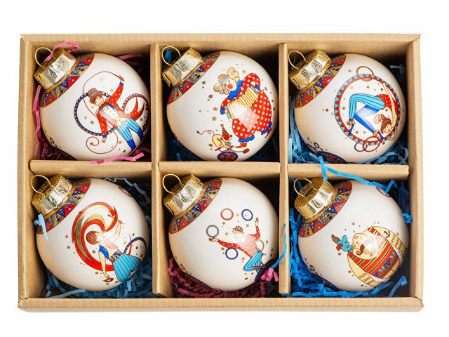 Набор новогодних шаров, 6 шт thumbnail