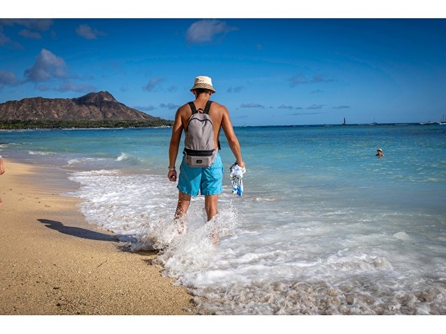 Рюкзак-трансформер 2-в-1 «Athletica» водостойкий с поясной сумкой из переработанного пластика  thumbnail