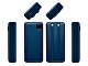 Внешний аккумулятор со встроенными кабелями «Фрэйм Про», быстрая зарядка, 20000мач, тёмно-синий