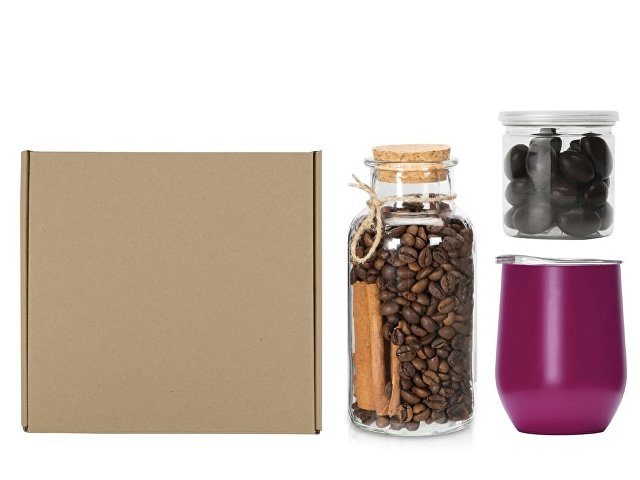 Подарочный набор с термокружкой, кофе и миндалем в шоколаде thumbnail