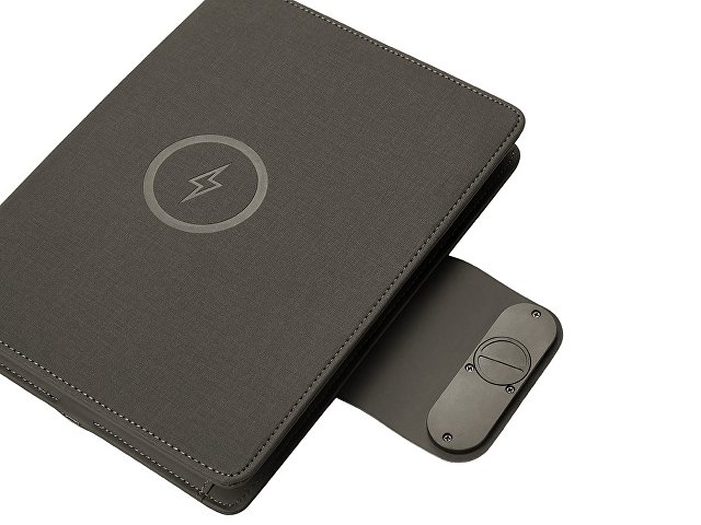 Подарочный набор «Twilight»: органайзер А5 с беспроводной зарядкой и металлическая шариковая ручка со светящимся логотипом thumbnail