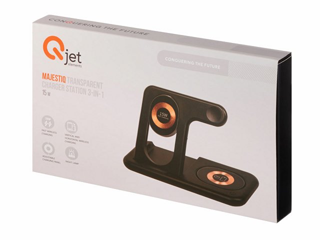 Беспроводная зарядная станция 3-в-1 «MajestIQ», 15 Вт thumbnail