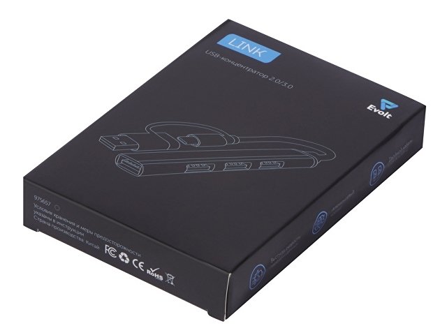 USB-хаб «Link» с коннектором 2-в-1 USB-C и USB-A, 2.0/3.0 thumbnail