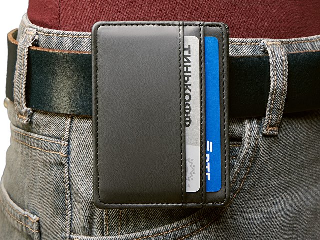 Картхолдер для двух карт и наличных денег с зажимом «Crave» thumbnail