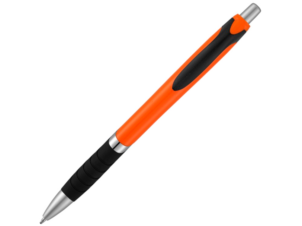 Однотонная шариковая ручка Turbo с резиновой накладкой, черный