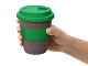 Стакан с силиконовой крышкой "Cafe", зеленый