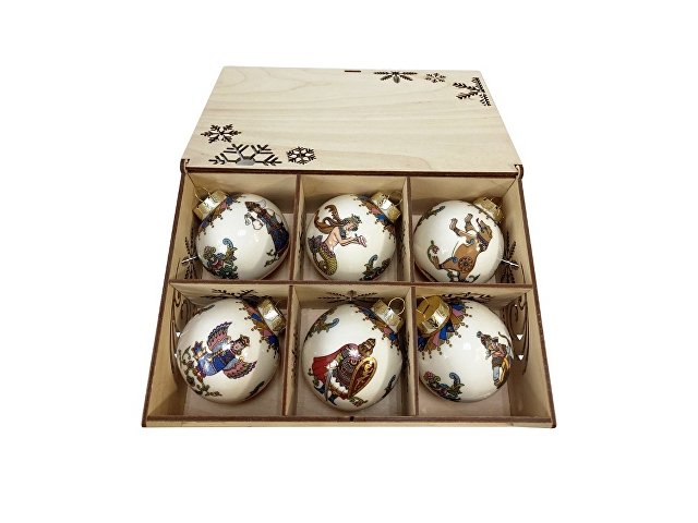 Набор новогодних шаров, 6 шт thumbnail