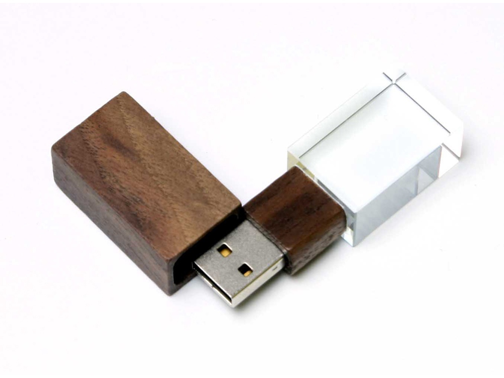 USB 2.0- флешка на 16 Гб прямоугольной формы, под гравировку 3D логотипа 2
