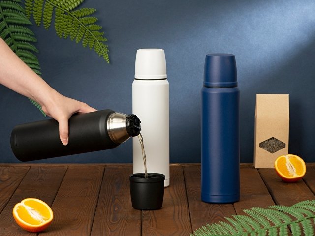 Вакуумный термос с медной изоляцией «Stern», крафтовый тубус, 1000 мл thumbnail