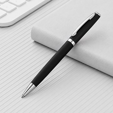 Ручка металлическая soft-touch шариковая «Flow»