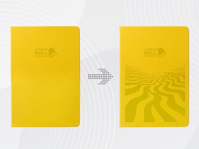 Бизнес-блокнот А5 «C2» soft-touch с УФ-печатью