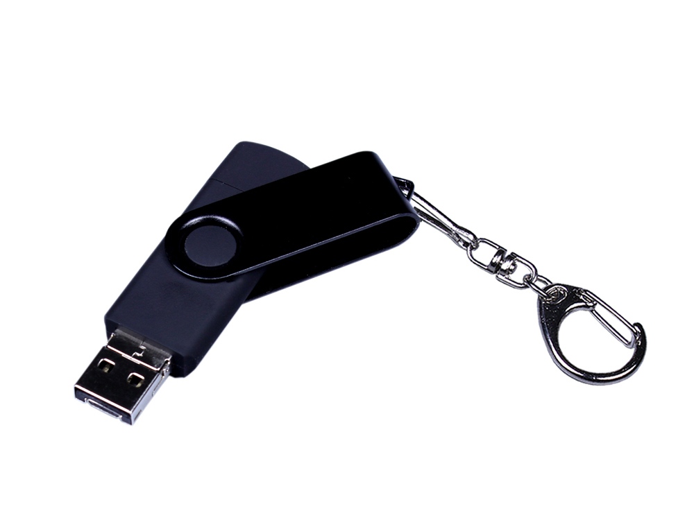 USB 2.0/micro USB/Type-С- флешка на 64 Гб 3-в-1 с поворотным механизмом 2