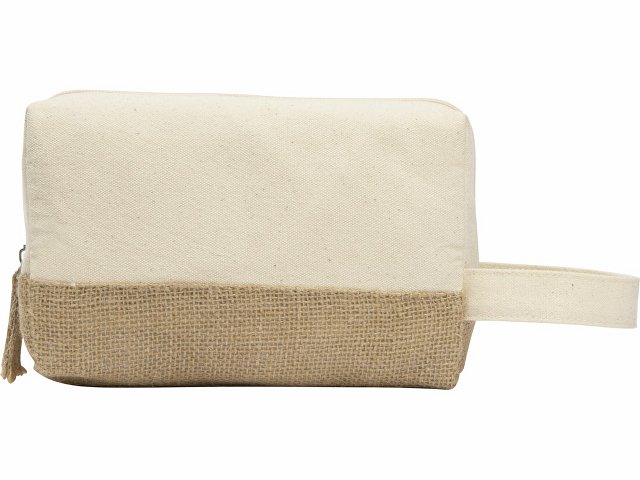 Косметичка «Jute» с ручкой из хлопка и джута thumbnail