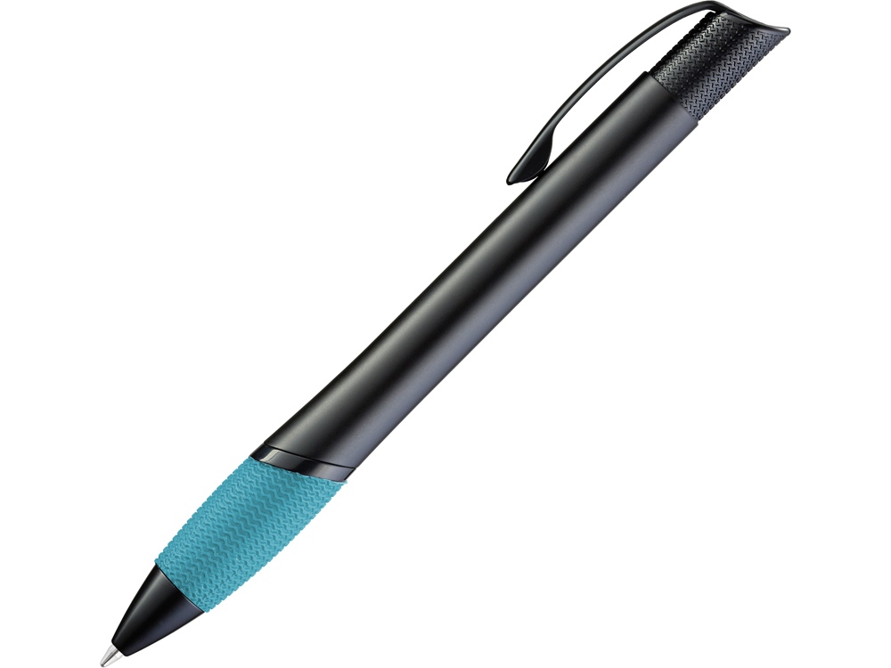 Ручка шариковая металлическая OPERA, лазурный/черный