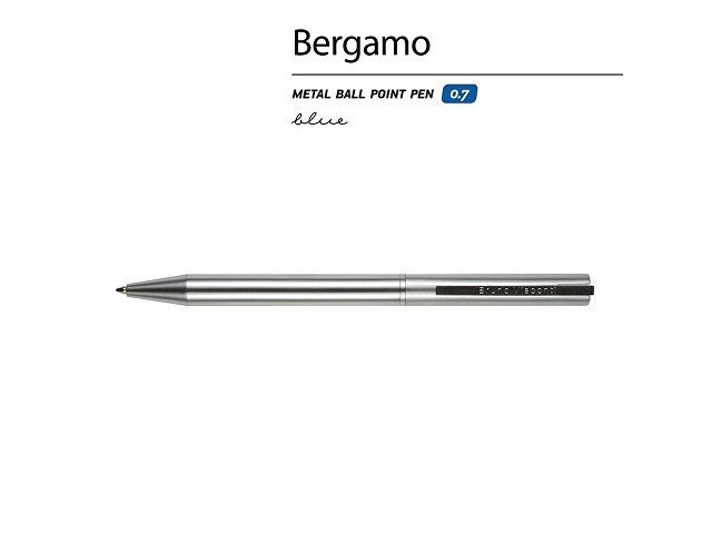 Ручка металлическая шариковая "Bergamo", серебристый thumbnail