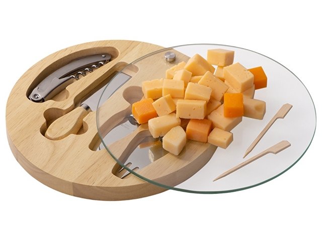 Набор для сыра и вина со стеклянной крышкой «Rendezvous» thumbnail