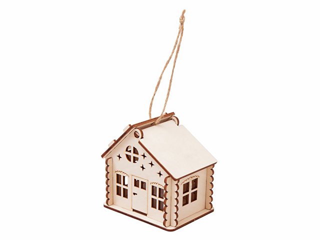 Деревянная подвеска на елку с подсветкой «Lumihut» thumbnail