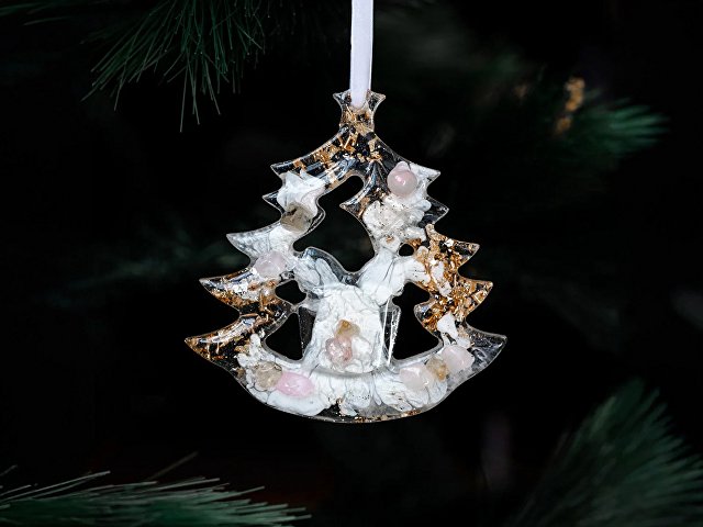 Набор елочных игрушек: Снегирь, Олень, Ель thumbnail