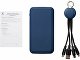 Набор из внешнего акуумулятора и универсального кабеля с подсветкой лого «Reserve LED», 10000mAh, темно-синий