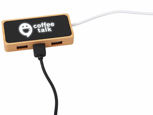 USB хаб с подсветкой лого «Reedia S5», 3*USB, 1*Type C thumbnail