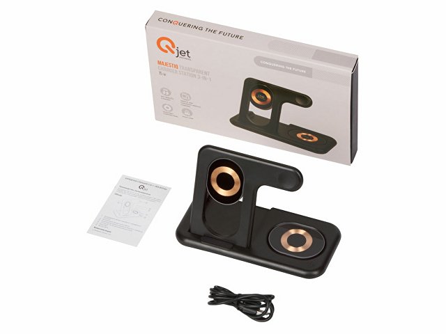 Беспроводная зарядная станция 3-в-1 «MajestIQ», 15 Вт thumbnail