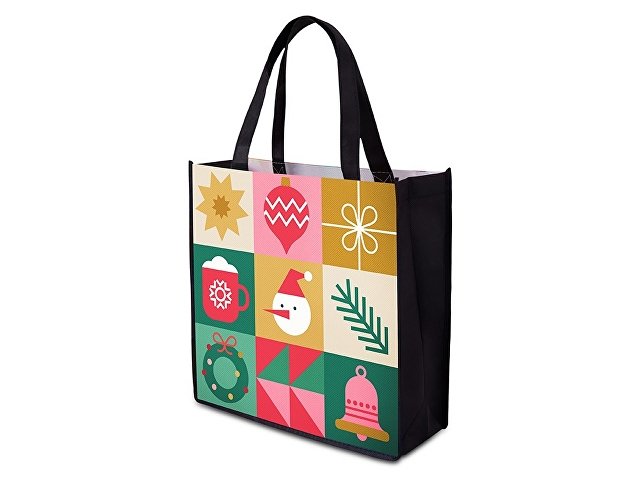 Сумка для шопинга с донной складкой и ручкой из нетканого PET материала thumbnail