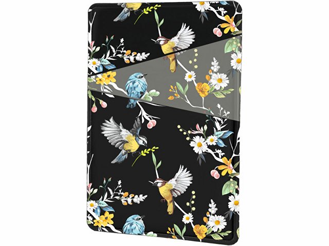 Картхолдер на 3 карты типа бейджа с возможностью полноцветной УФ-печати, софт-тач