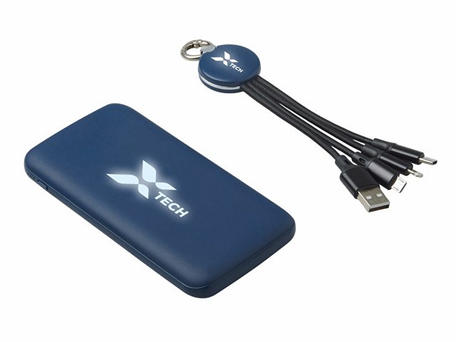 Набор из внешнего аккумулятора и универсального кабеля с подсветкой лого «Reserve LED», 10000mAh thumbnail