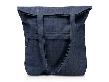 Сумка из переработанной джинсовой ткани «Кирк» с передним карманом на молнии