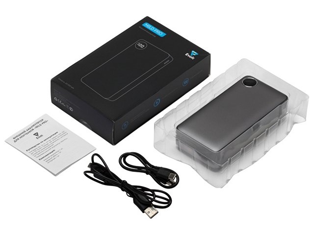 Внешний аккумулятор «Mild Pro» c быстрой зарядкой QC/PD, металлик soft-touch, 20 000 mAh thumbnail