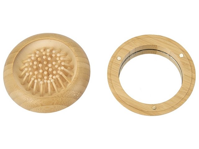 Расческа с зеркалом «Daisy» из бамбука thumbnail