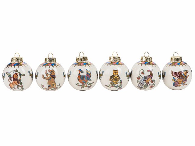 Набор новогодних шаров, 6 шт thumbnail