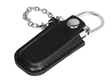 USB 2.0- флешка на 32 Гб в массивном корпусе с кожаным чехлом (арт. 6214.32.07)