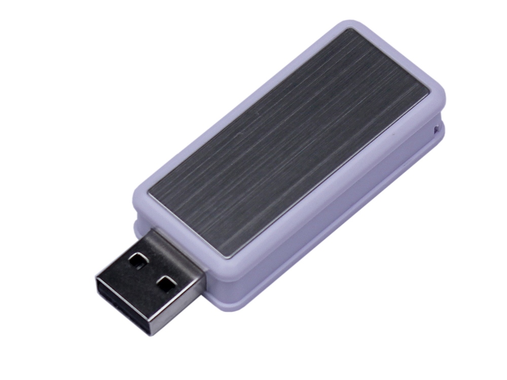 USB 2.0- флешка промо на 16 Гб прямоугольной формы, выдвижной механизм 1
