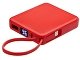 Внешний аккумулятор со встроенным кабелем USB-C «Дэнси», 5000 мАч, красный