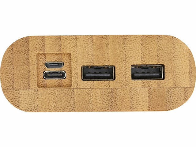 Портативное зарядное устройство «Tulda» из бамбука, 20000 mAh thumbnail