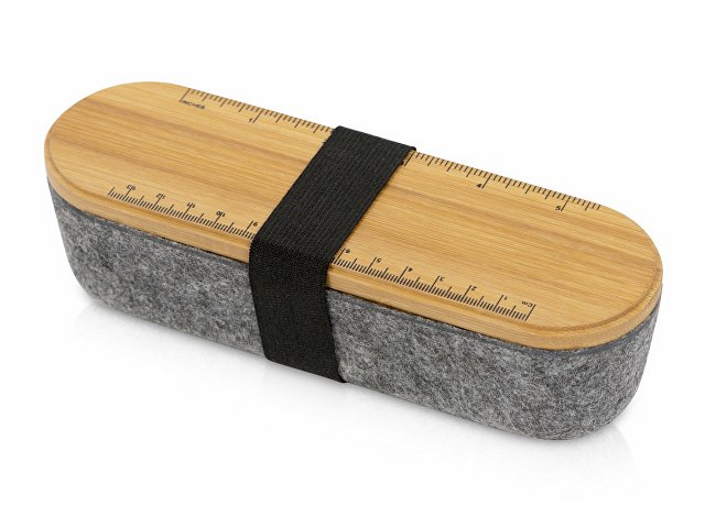 Пенал с линейкой и подставкой для телефона из бамбука «Haruki» thumbnail