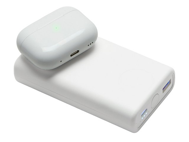 Внешний беспроводной аккумулятор 2-в-1 с функцией зарядки Apple Watch, QC/PD «AtomIQ», 10000 мАч