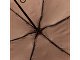 Зонт складной женский TORBER, механика, 5 сложений, коричневый, каркас алюминий, эпонж, пластиковая ручка, диаметр 91 см