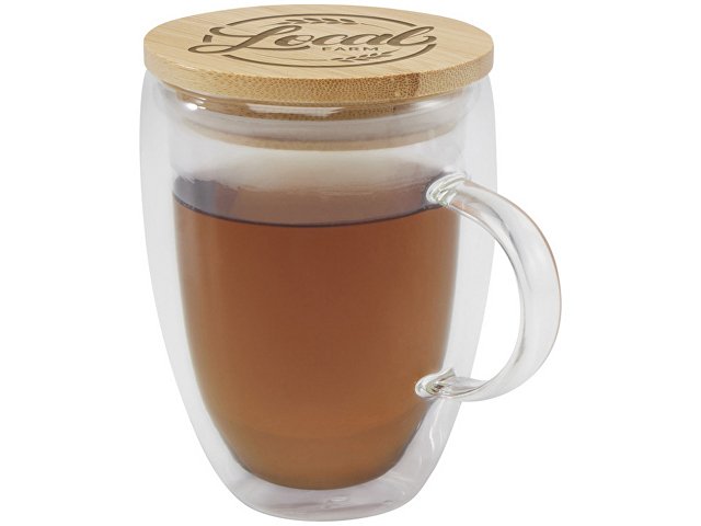 Кружка с бамбуковой крышкой «Leona» thumbnail